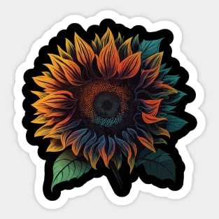 Cute Vacations Floral Summer Holidays Sunflower Sticker